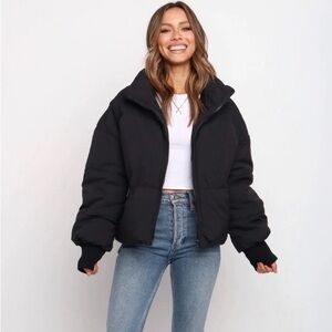 Petal & Pup Black Puffer Jacket size medium